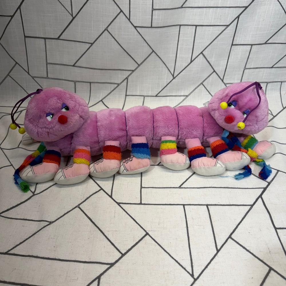 Commonwealth Lots-a-Lots-a-Leggggggs Plush 20" Purple 2-Headed Caterpillar 1984